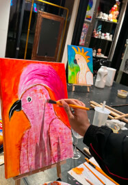 Brush and Bubbles Paint and Sip Workshop Party