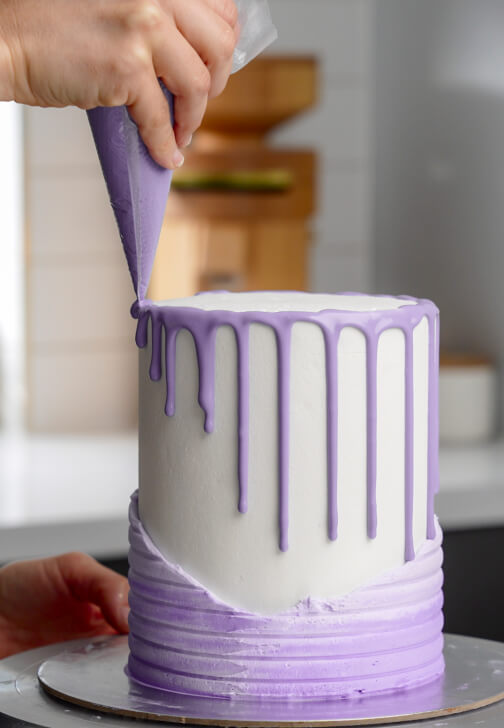 Buttercream Drip Cake Masterclass: Combed Cake Design
