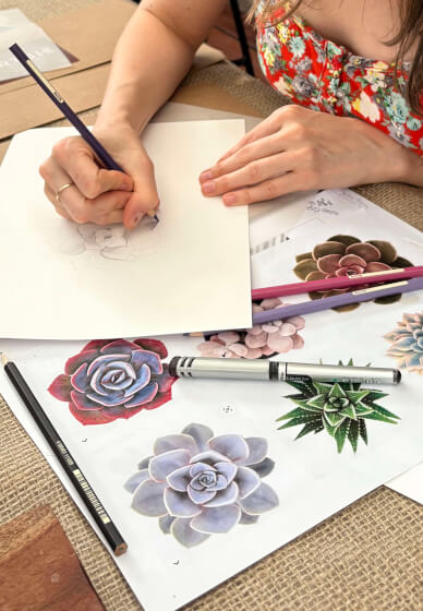 Cacti and Succulent Drawing Workshop