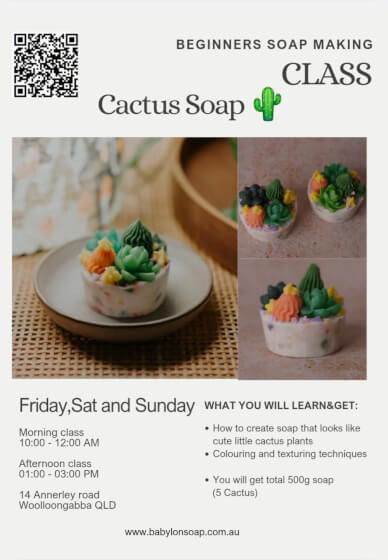 Cactus Soap Class (MP Soap) Birthday Father's Day