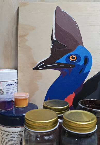 Cassowary Guided Painting Workshop