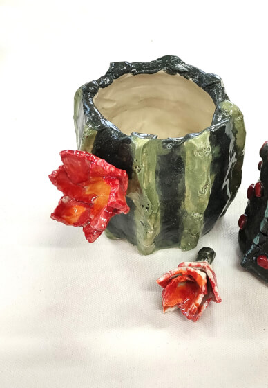 Ceramic Flowering Cacti Pot Workshop