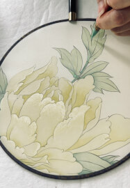 Chinese Silk Round Fan Painting Class