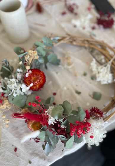 Christmas Dried Flower Wreath Workshop
