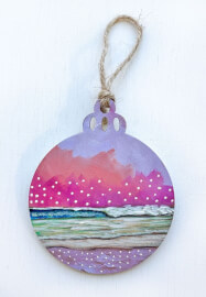Christmas Ornament Painting Sip and Paint Workshop Melbourne