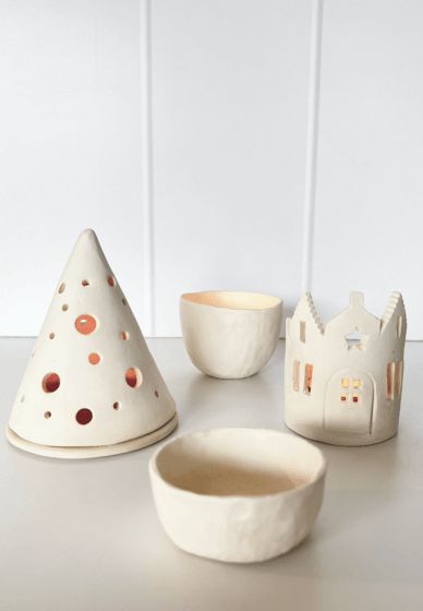Christmas Pottery and Plonk Clay Forms Class