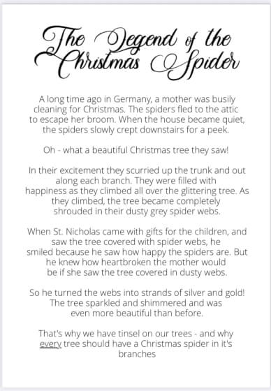 Christmas Spider Workshop