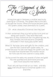 Christmas Spider Workshop