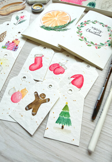 Christmas Theme Watercolour Workshop