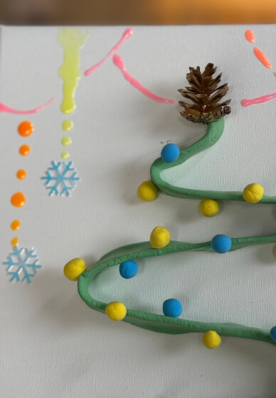 Christmas-themed Textured Art Workshop
