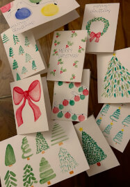 Christmas Watercolour Card Making Class
