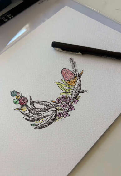 Christmas Wreath Drawing Workshop