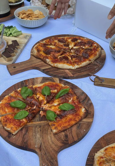 Christmas Wreath Workshop: Peonies and Pizza