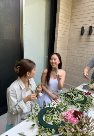 Christmas Wreath Workshop: Peonies and Pizza