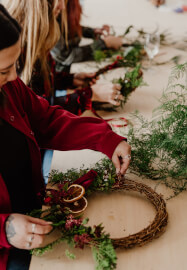 Christmas Wreath Workshop Perth | Handmade Festive Wreath Class