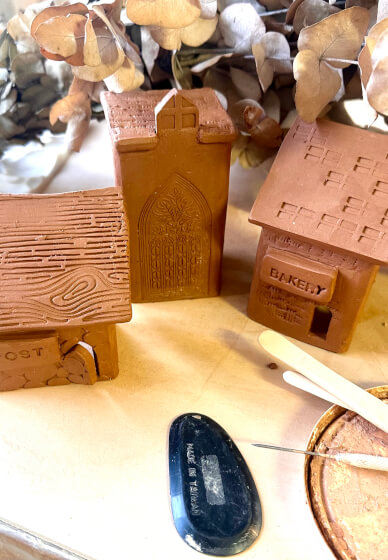 Clay and Sip Class: Make a Mini Village Trio