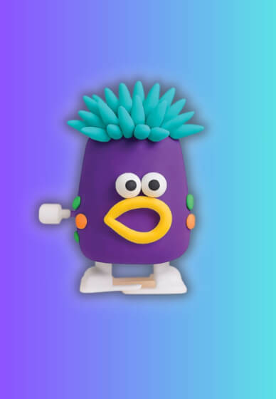 Clay Sculpture Workshop - Make Your Windup Toy Monster - 2 Toys