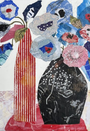 Abstract Flower Collage Workshop for All Levels