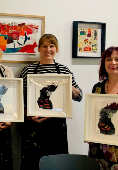 Collage Workshop: Red Tailed Black Cockatoo