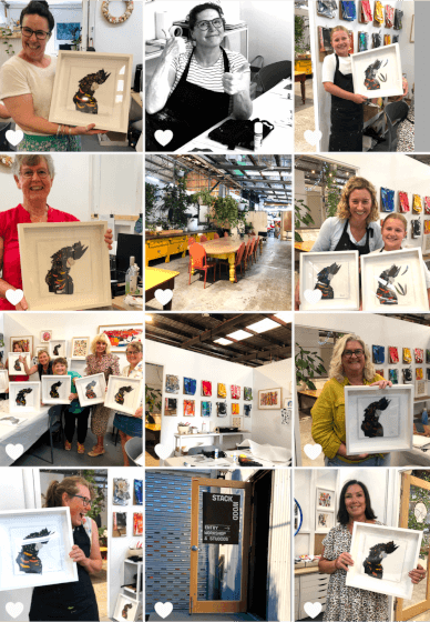 Collage Workshop: Red Tailed Black Cockatoo