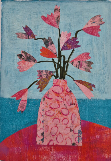 Collage Workshop with Gelli Printed Papers - Still Life