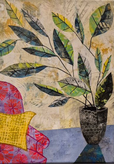 Collage Workshop with Gelli Printed Papers - Still Life