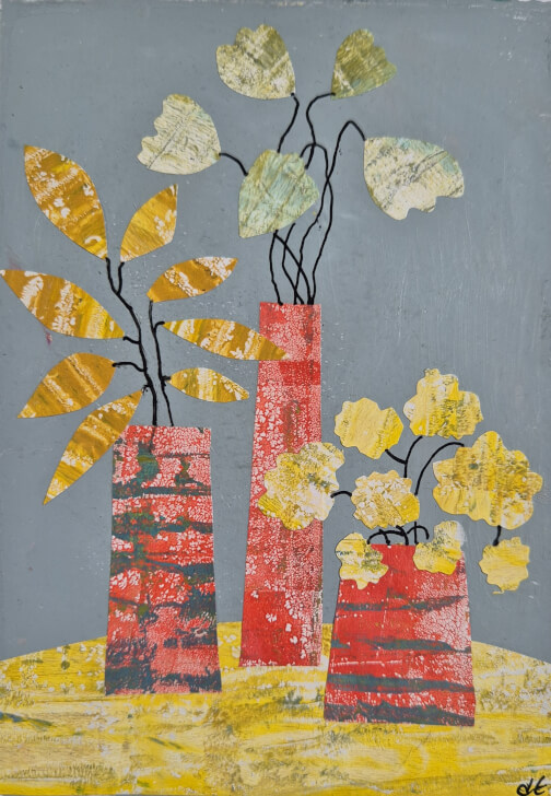 Collage Workshop with Gelli Printed Papers - Still Life