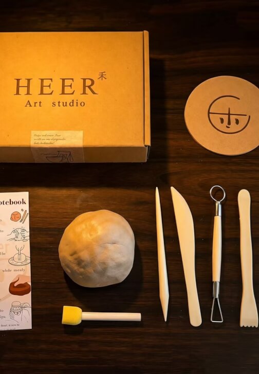 Complete Pottery Kit: 500g Air Dry or Kiln Fire Clay
