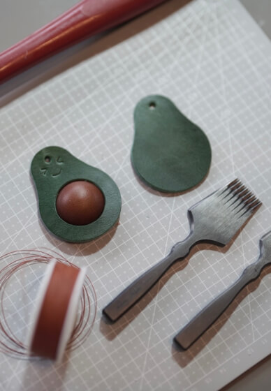 Craft an Avocado Leather Bagcharm / Keyring Workshop
