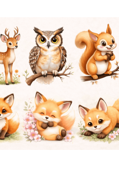 Create Cute Woodland Animal Clipart Workshop