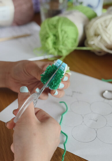 Create Your PomPom Flower Charm Class
