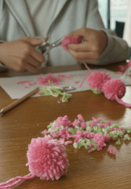 Create Your PomPom Flower Charm Class
