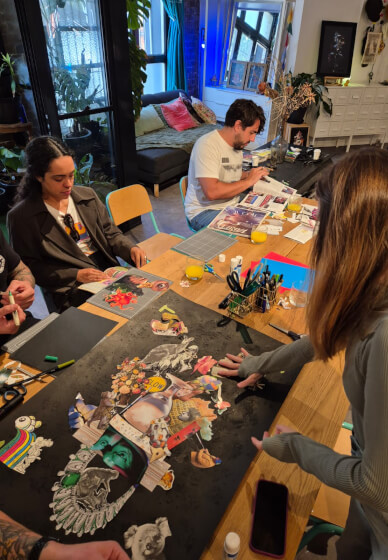 Collage Art Practice and Breathwork Class