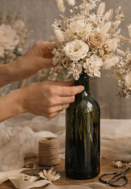 Creative Duo Workshop: Wax Sachet and Wine Bottle Floral Design