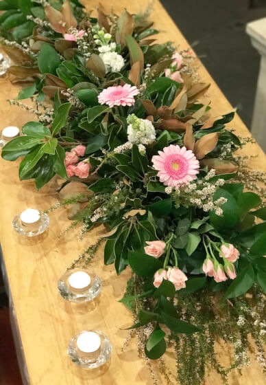 Creative Table Scape Garland, Candles and Flowers Workshop
