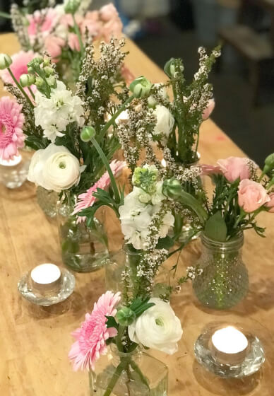 Creative Table Scape Garland, Candles and Flowers Workshop