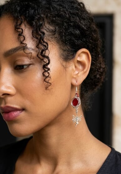 Crystal Wire-Wrapped Earrings Lover Workshop