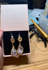 Crystal Wire-Wrapped Earrings Lover Workshop