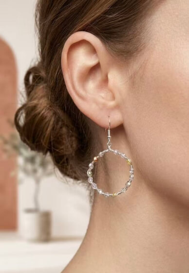 Crystal Wire-Wrapped Earrings Lover Workshop