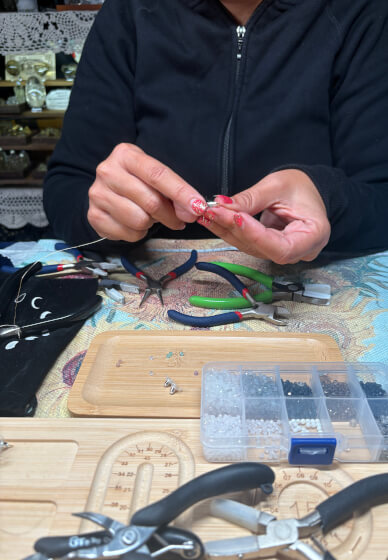 Crystal Wire-Wrapped Earrings Lover Workshop