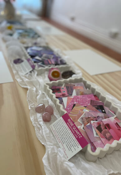 Crystals and Collage Colour Therapy Workshop