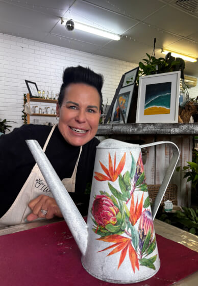 Decoupaged Watering Can Workshop