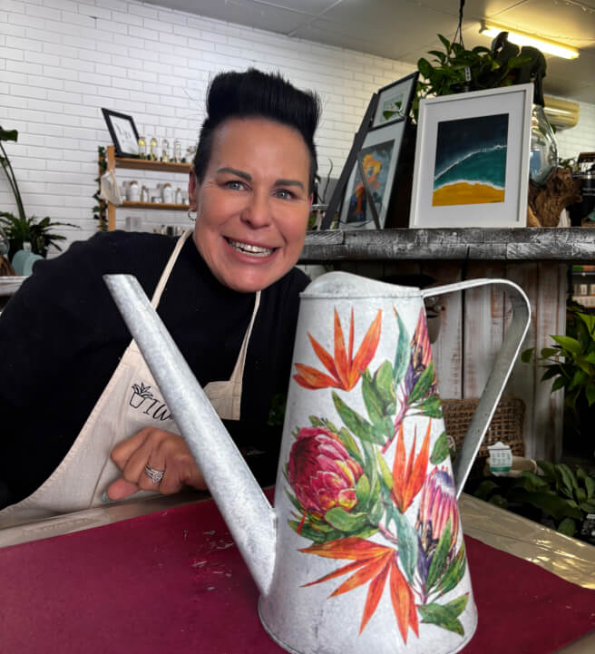 Decoupaged Watering Can Workshop