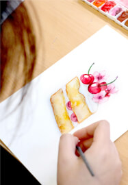 Desserts and Flowers Watercolour Workshop