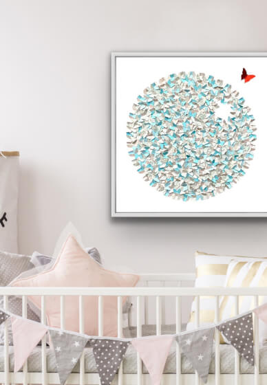 DIY 3D Butterfly Circle Art