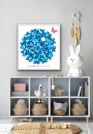 DIY 3D Butterfly Circle Art