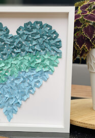 DIY 3D Ombre Paper Butterflies Heart