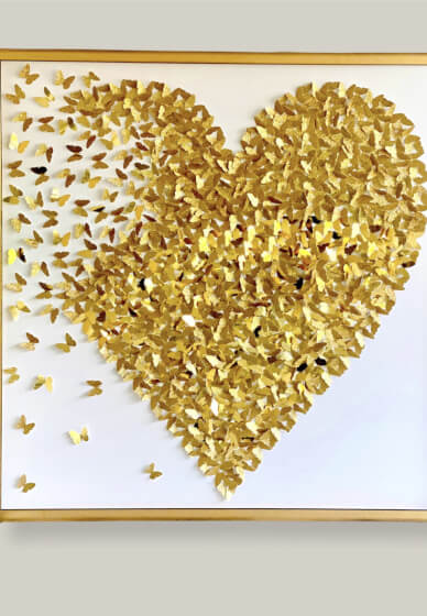 DIY 3D Paper Butterflies Heart