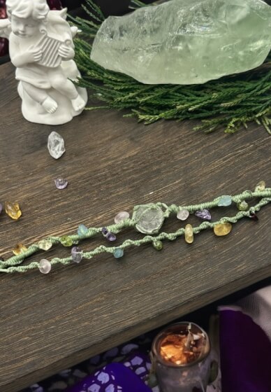 DIY Crystal IMacramé Bracelet Making Kit for Beginners