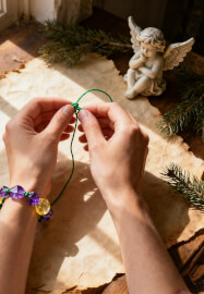 DIY Crystal IMacramé Bracelet Making Kit for Beginners